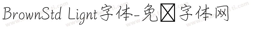 BrownStd Lignt字体字体转换